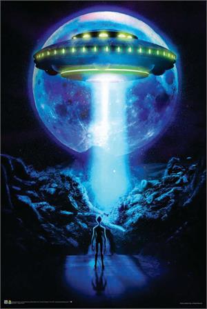 Space Road by Jonathan Gay Non-Flocked Blacklight Poster Image