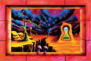 The Door Unlocked by Vincent Monaco Non-Flocked Blacklight Poster Image