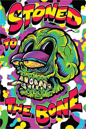 Stoned to the Bone Non-Flocked Blacklight Poster Stoned to the Bone Non-Flocked Blacklight Poster Image
