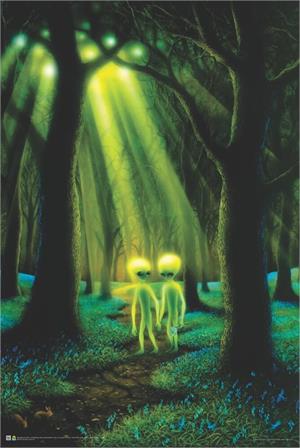 Alien Woods by Danny Flynn Non-Flocked Blacklight Poster Image