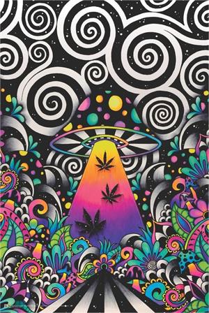 Brizland Non-Flocked Blacklight Poster Brizland Non-Flocked Blacklight Poster Image