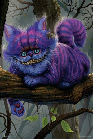 Cheshire Cat by: Vincent Hie Non Flocked Blacklight Poster - 24"x36" image
