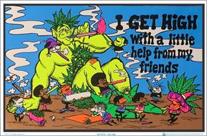 I Get High Blacklight Poster Image