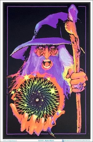 Mystic Wizard Blacklight Poster Image