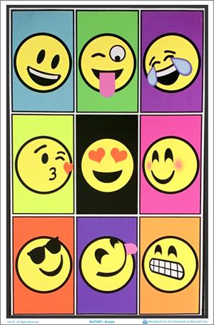 Emojis Blacklight Poster Image