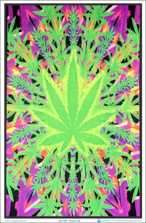 Heady Leaf Black Light Poster Image