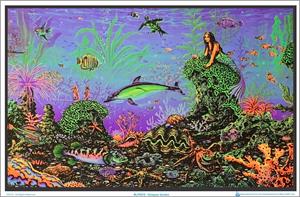 Octopus Garden by Michael Fishel Blacklight Poster Image