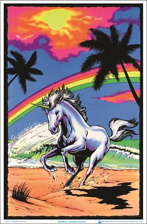 Rainbow Unicorn Black Light Poster - 23" X 35"