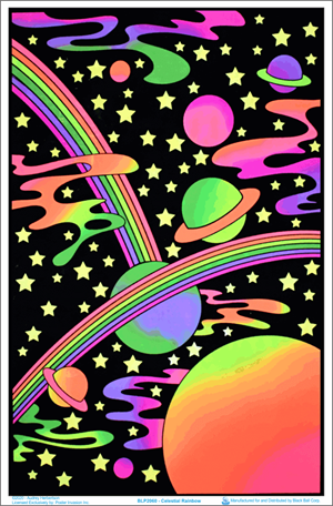 Celestial Rainbow by Audrey Herbertson Blacklight Poster Image