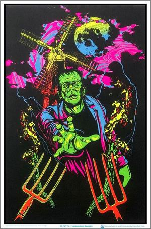 Frankenstein Monster Blacklight Poster Image