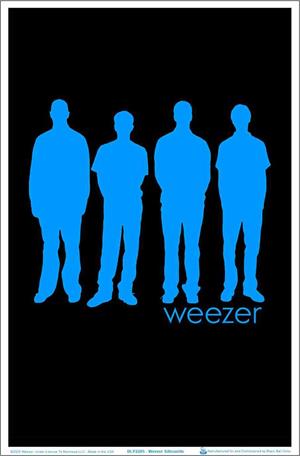 Weezer Silhouette Flocked Black Light Poster - 23" x 35" image