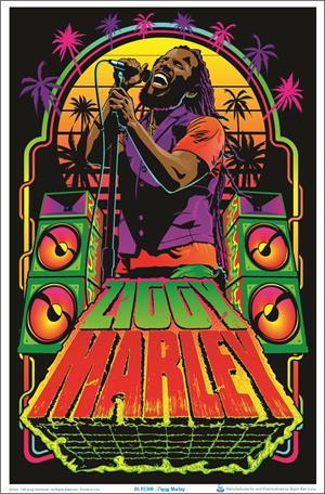 Ziggy Marley Black Light Poster - 23" X 35" image