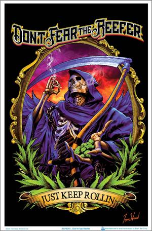 Don't Fear the Reefer by Tom Wood Flocked Blacklight Poster Image
