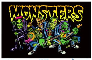 Monster Rock by Dirty Donny Blacklight Poster Image