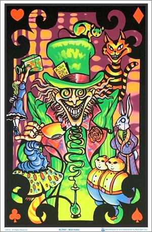 Mad Hatter Black Light Poster Image