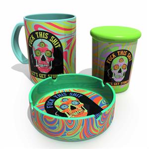 Wholesale "F" this Shit, Let's Get Stoned Buzz Mug Trifecta Set Image