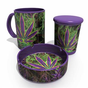 Wholesale Flaming Cannabis Leaf Buzz Mug Trifecta Set Image