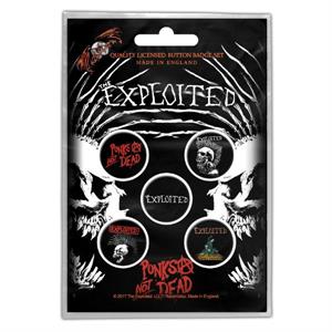 The Exploited Punks Not Dead Button set (pack of 5)-IMAGE