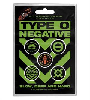 Type O Negative Slow Deep and Hard Button set (pack of 5)-image