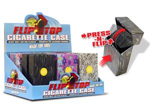 Plastic Flip Top Designs Cigarette Case Display - 100's - Nulite Brand - 12 ct.
