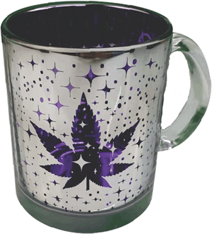 Metallic Silver - Purple Galaxy 16oz Coffee Mug Image