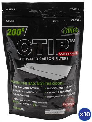 CTIP Carbon Filters 10 Bag Countertop Display Box - 200 pcs per bag Image
