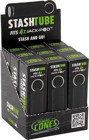 Jack-Pod Stash Tube - Black 9pc Countertop Display Image