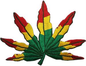 atch - Leaf 2 - Reggae Embroidered Patch (Large) Image