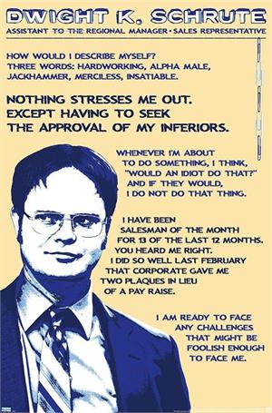 The Office - Dwight Schrute Quotes Poster Image