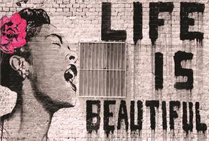 BANKSY LIFE IS BEAUTIFUL POSTER - 36" X 24"