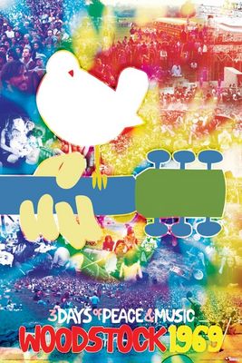WOODSTOCK TYE DYE POSTER - 24" X 36"