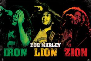 BOB MARLEY "IRON, LION, ZION" POSTER - 24" X 36"