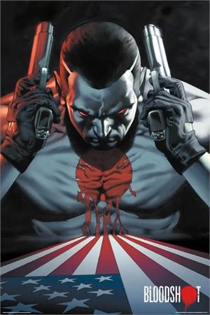 Valiant - Bloodshot - America Flag Poster Valiant - Bloodshot - America Flag Poster Image