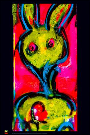 Periscope Bunny Mamma - Non Flocked Blacklight Poster Image