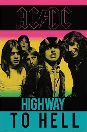 AC/DC Highway to Hell Retro Tour Poster 24in x 36in AC/DC Highway to Hell Retro Tour Poster 24in x 36in Image