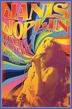 JANIS JOPLIN LIVE IN CONCERT POSTER - 24" X 36"