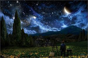 STARRY NIGHT ARTIST - POSTER - 36" X 24"