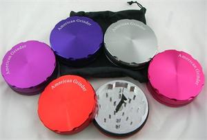American Brand Metal Tobacco Grinder - 2 Part -  2 1/2"