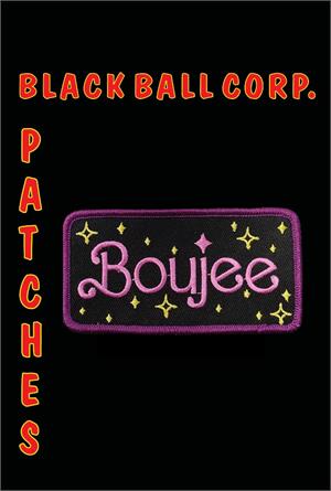 Boujee Embroidered Patch - 4"x2"-image