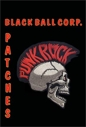 Punk Rock Skull Embroidered Patch - 4"x4"-image