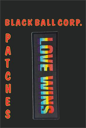 Love Wins - Embroidered Patch - Super Strip - 8" x 2" Image