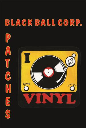 I Heart Vinyl - Woven Patch - 4" x 4" Image