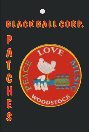 PATCH - WOODSTOCK "LOVE, PEACE & MUSIC" Embroidered Patch