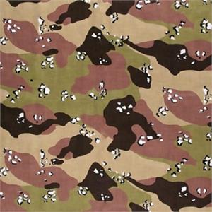 Camo Brown Bandana 21" x 21" - Polyester image