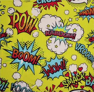 Cartoon Pow! Bandana 21" x 21" - Cotton Image