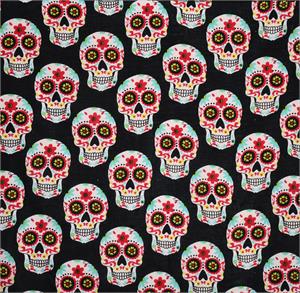 ay of the Dead Bandana 21" x 21" - Cotton Image