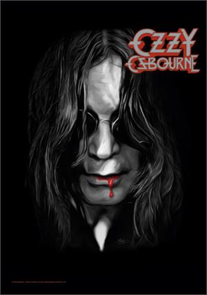 Ozzy Osbourne - Blood Lips Fabric Poster