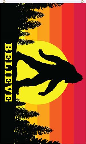 Bigfoot Believe Fly Flag Image