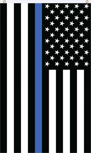 Thin Blue Line Police Fly Flag Image