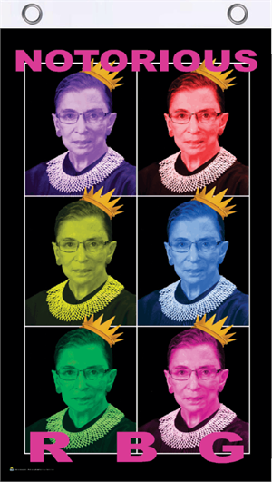 Notorious RBG (Ruth Bader Ginsberg) Popart Fly Flag Image